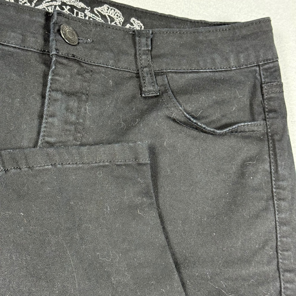 Wax Jean Womens Black Cargo Skinny Pants Size 9 Mid Rise Stretch Slim Fit
